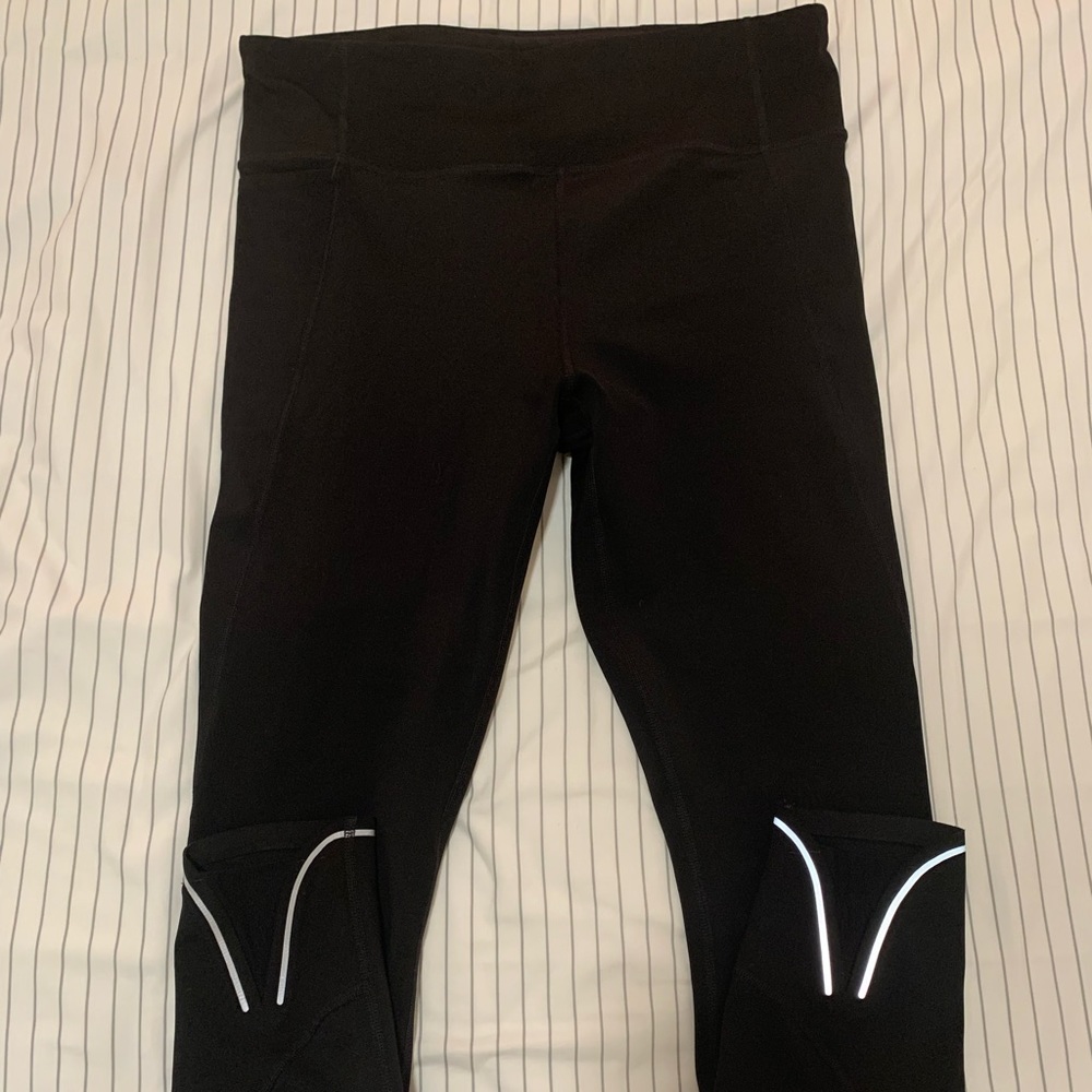 Athleta 7/8 Black Running Tights Leggings